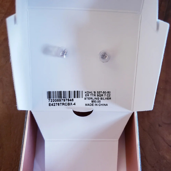 New Primrose 18kt Gold Over Sterling Silver Cubic Zircona Stud Earrings - Picture 4 of 10